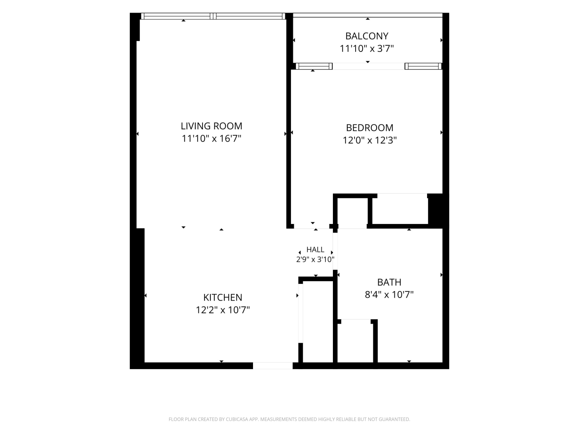 Floor plan for 909 Kapiolani Blvd #2105 with room dimensions
